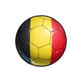 Belgian Flag Football - Soccer Ball Royalty Free Stock Photo